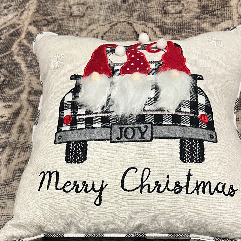 Festive Gnome Christmas Pillow - Picture 2 of 4
